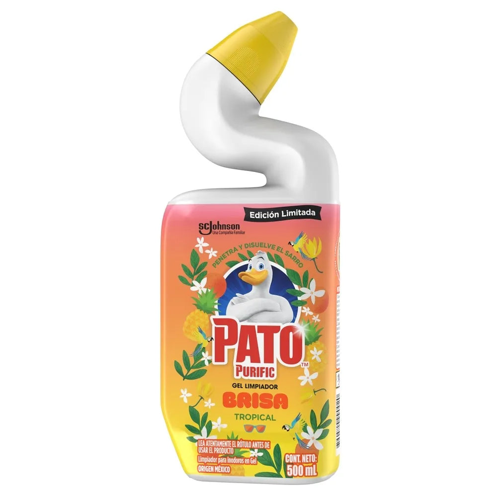 Gel Limpiador De Baño Wc Baño Brisa Tropical Pato 500Ml