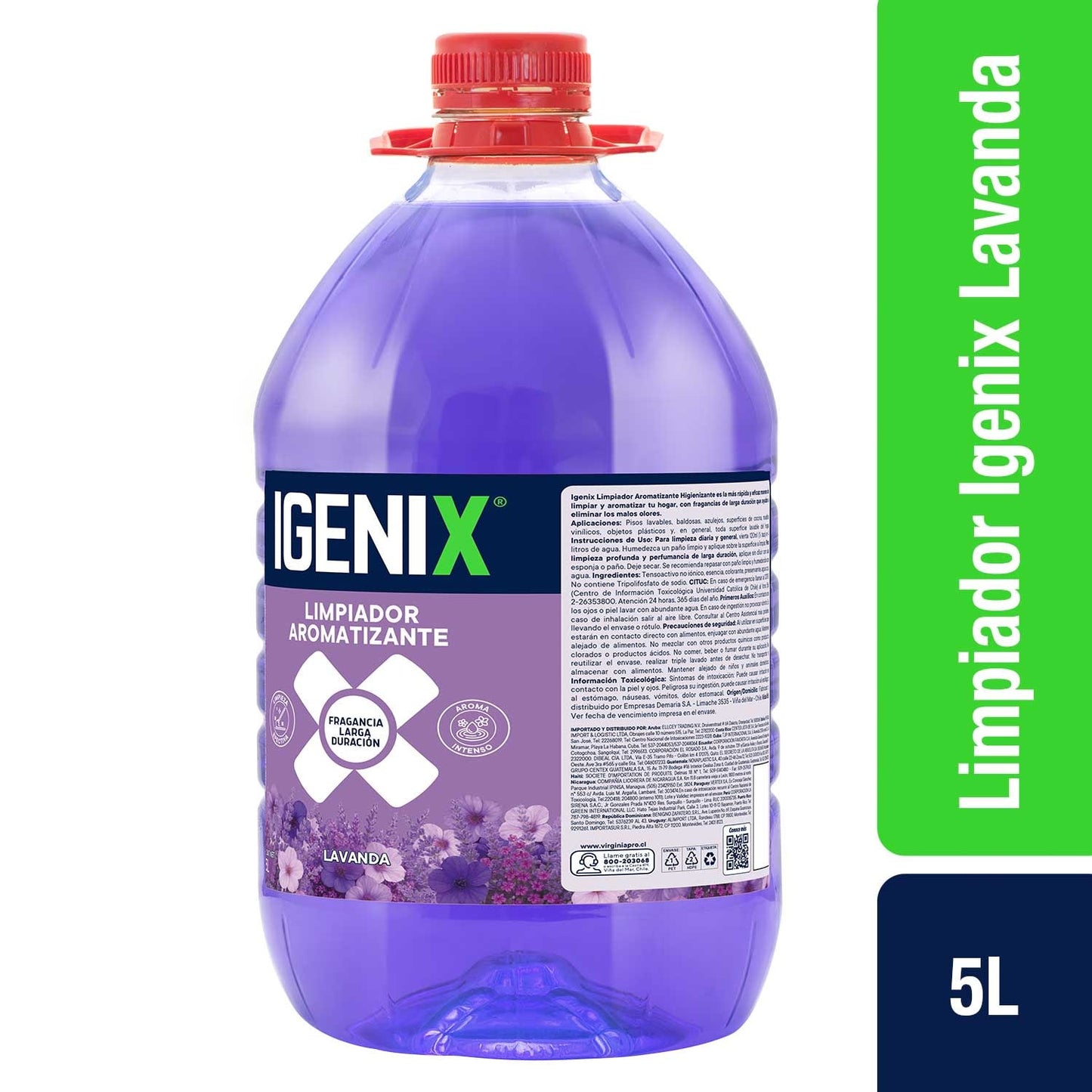 Limpia Piso Aromatizador Igenix 5Lt Lavanda