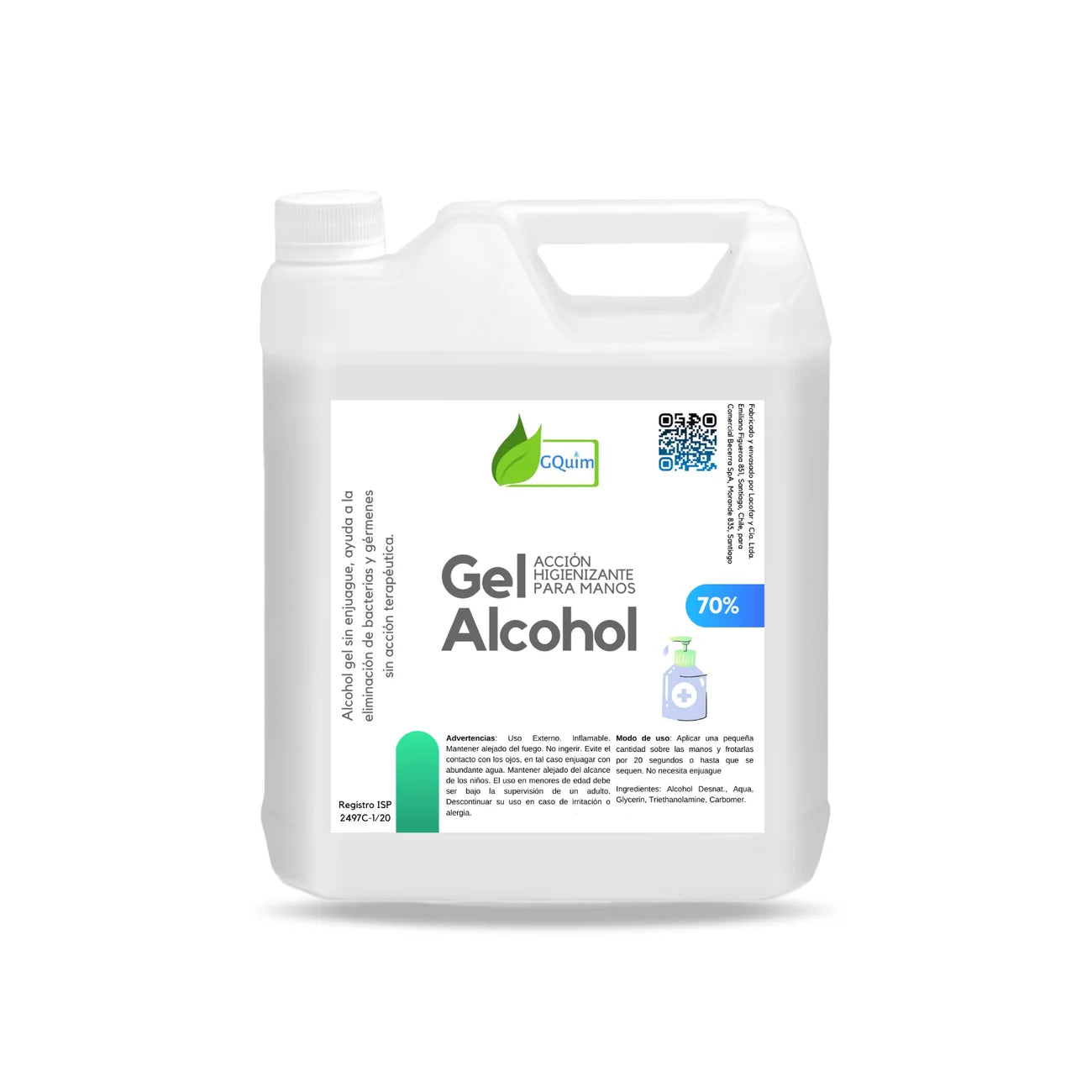 Alcohol Gel Con Registro Isp 5Lt