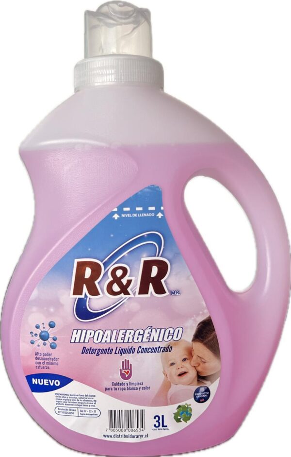 Detergente Hipoalergenico Rosado R R 3Lt