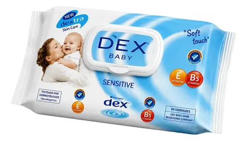 Toallitas Humedas Bebe Dex 90 Unidades
