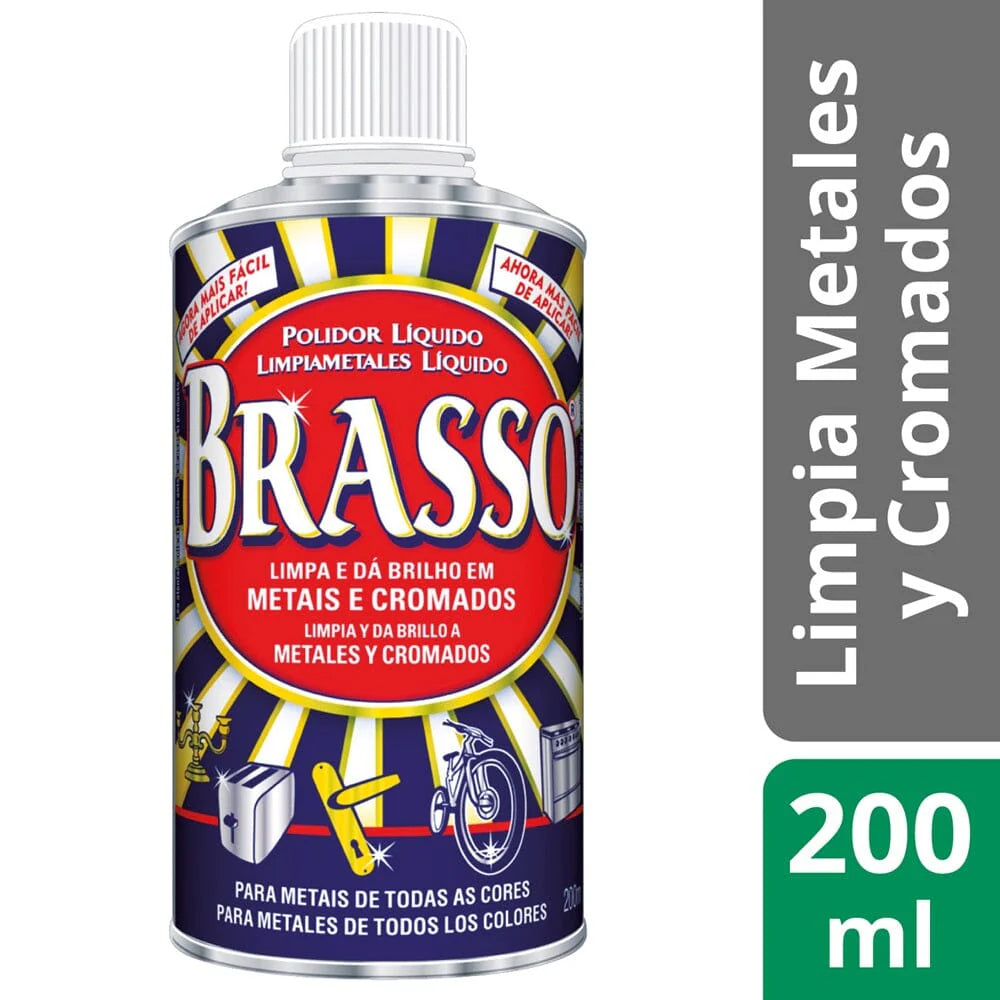 Limpiador De Metales Y Cromados Brasso 200Ml