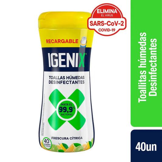 TOALLA DESINFECTANTE IGENIX 40UNI CAJAX12