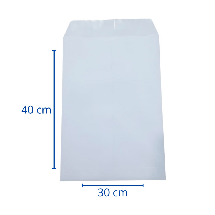 Sobre Tipo Saco Blanco Tipo Oficio Paq 30X40Cm 25 Uni