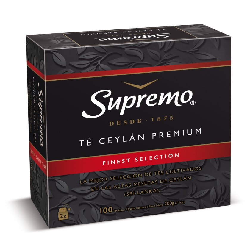 Te Negro Supremo Ceylan 100 Bolsitas