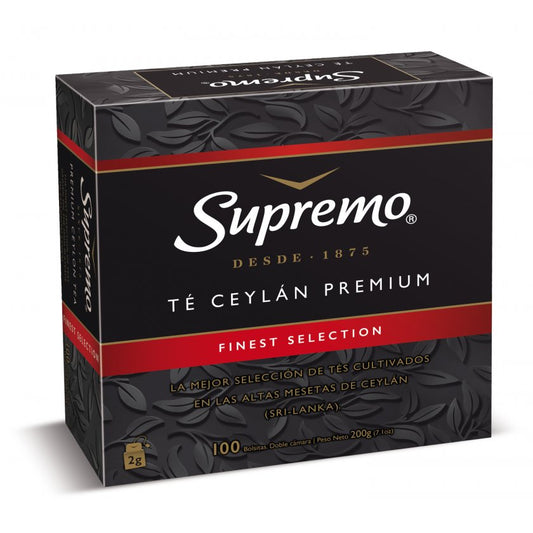 Te Negro Supremo Ceylan 100 Bolsitas
