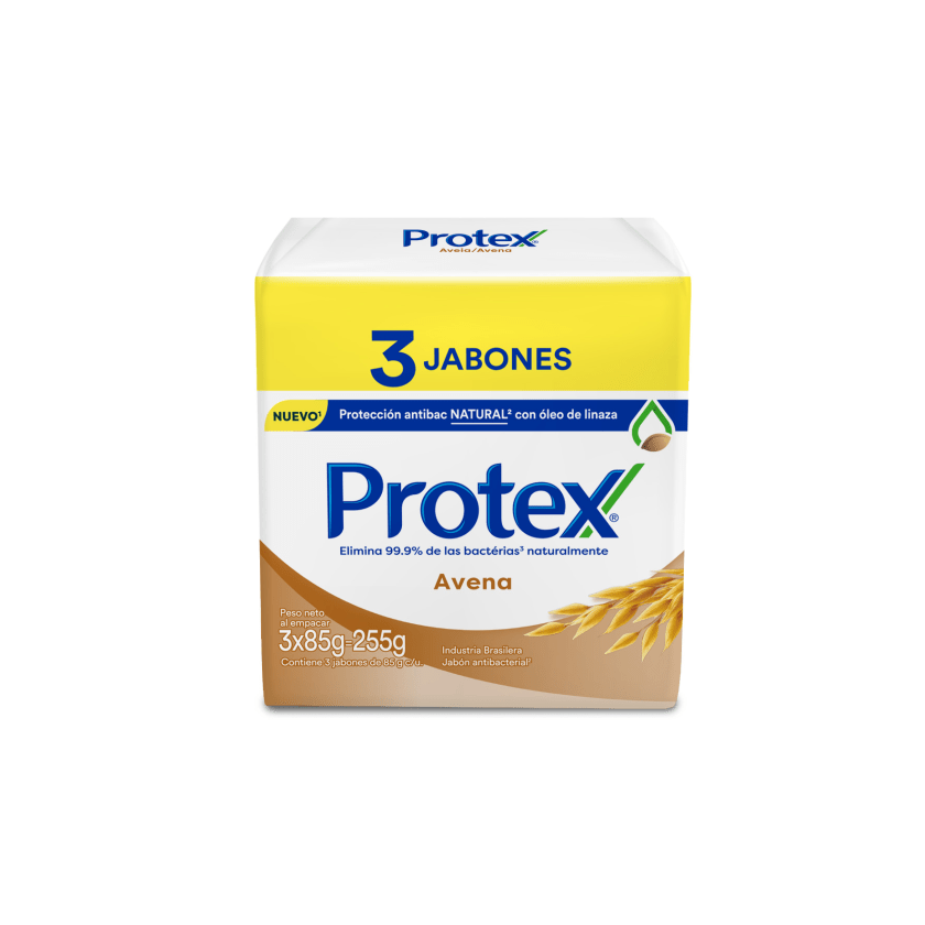 Jabon En Barra Protex Avena Pack 3Uni 85Gr