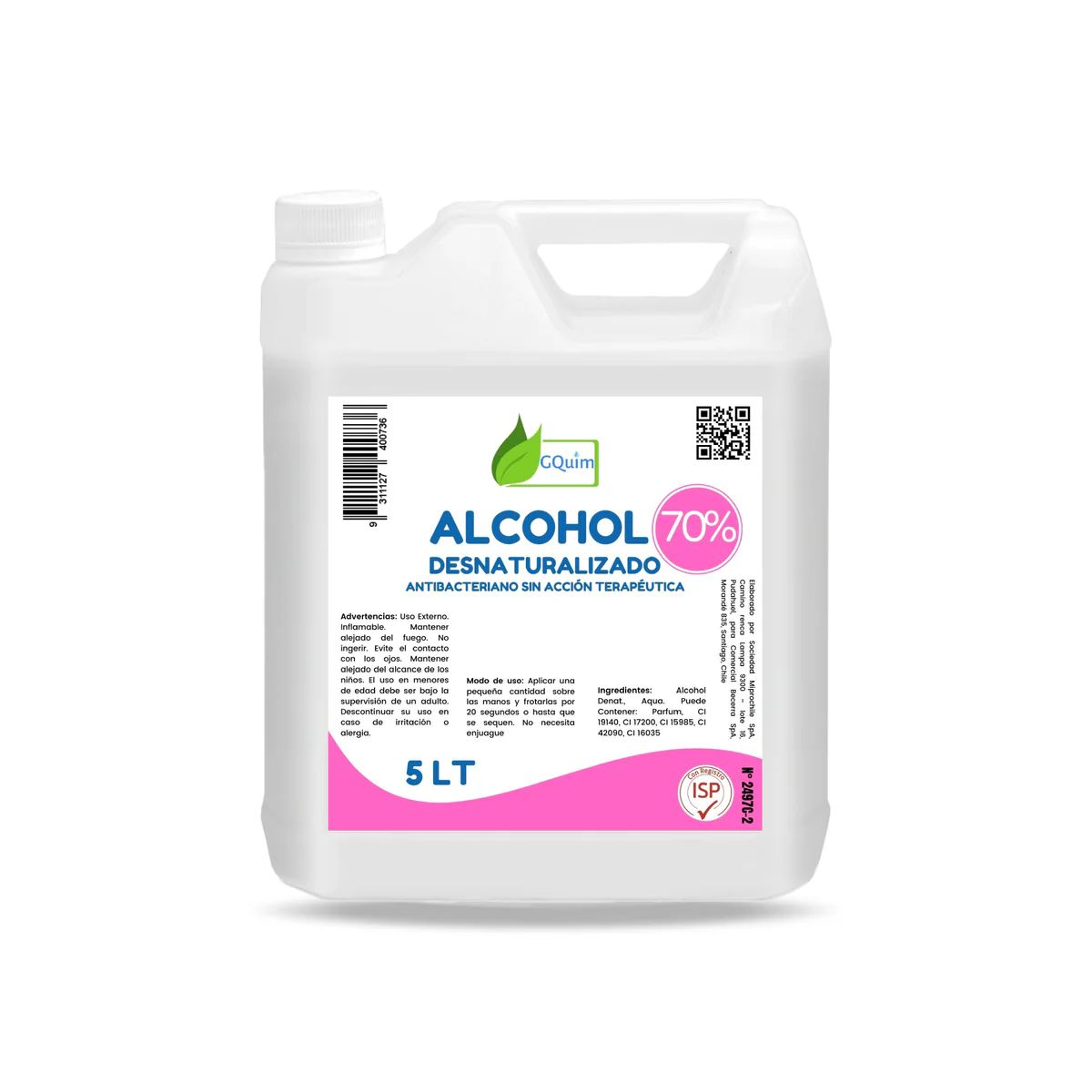 ALCOHO DESNATURALIZADO AL 70% 5LT