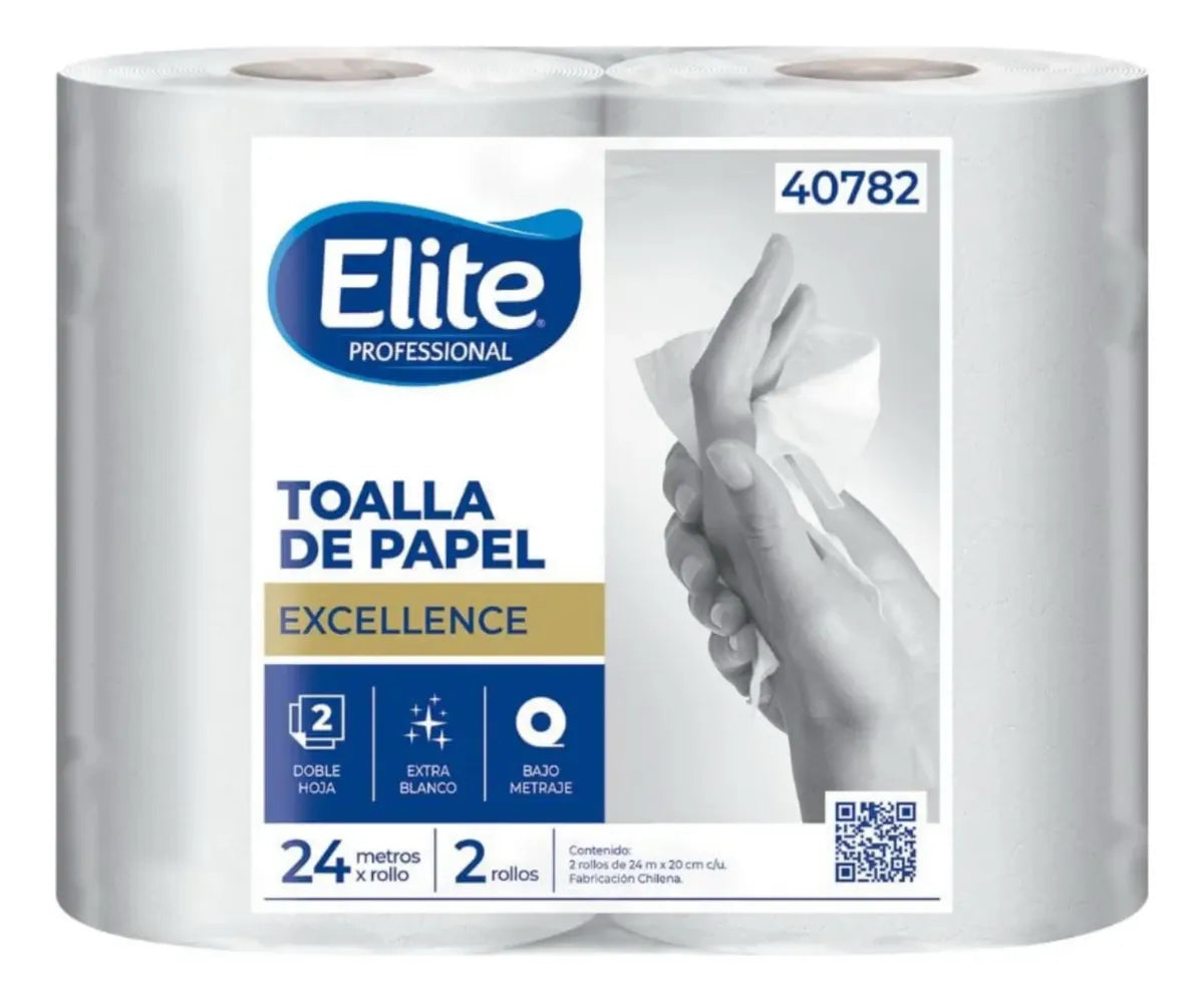TOALLA PAPEL ELITE EXCELLENCE 2 ROLLOS POR 24MT