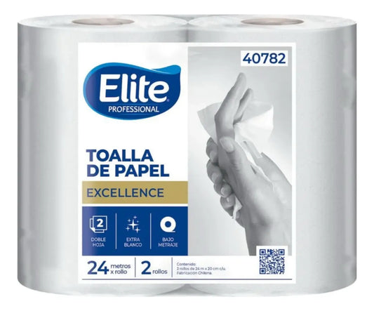 TOALLA PAPEL ELITE EXCELLENCE 2 ROLLOS POR 24MT