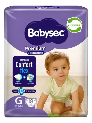 Pañal Baby Sec 18Uni P/M/G/Xg/Xxg Caja X8Paq