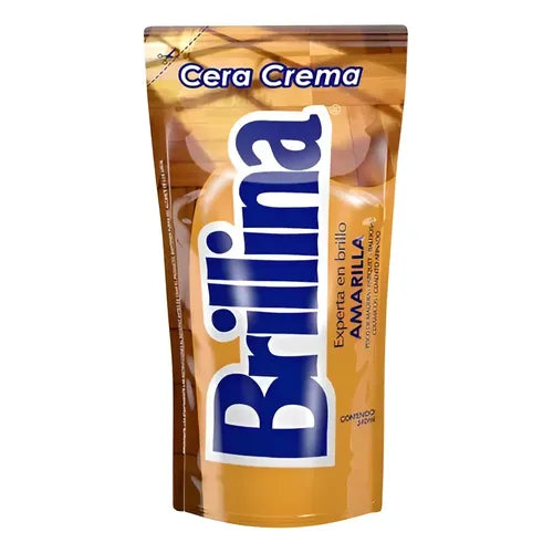 Sachet Cera Crema Piso Madera Amarilla Brillina 340 Cc