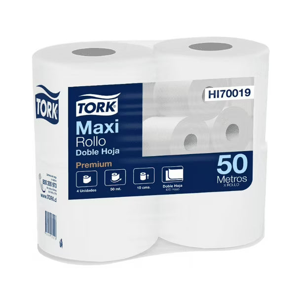 PAPEL HIGIENICO TORK HOJA DOBLE 4X50MT