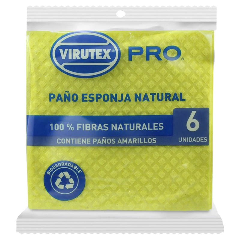 Paño Esponja Absorbente Natural Amarillo