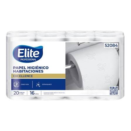 Papel Higienico Doblehoja Elite 16 Rollos De 20Mt