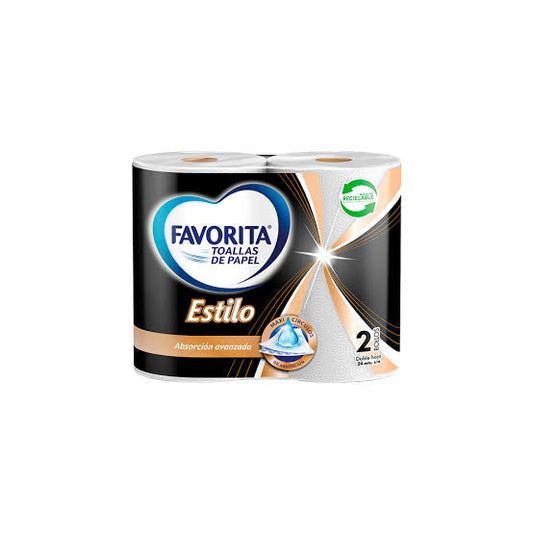 Toalla De Papel Favorita 2 Rollos X 24Mt